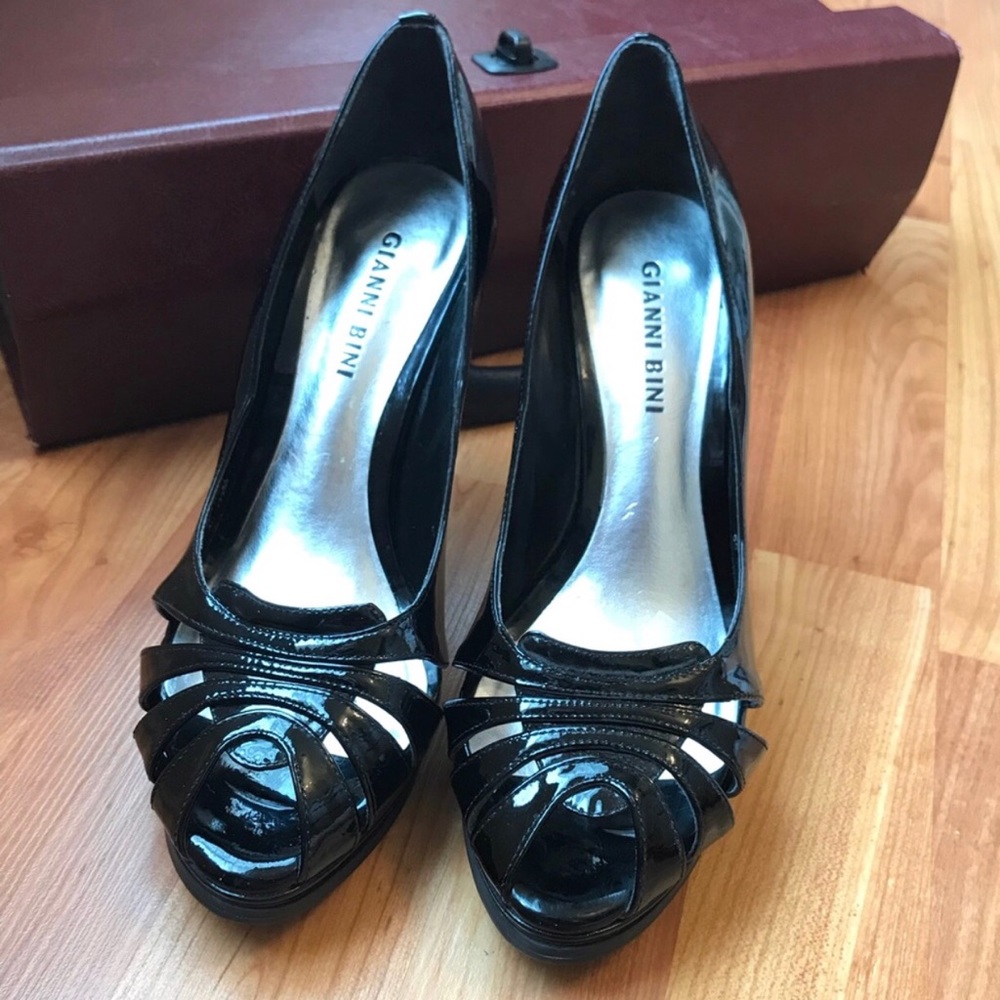 Gianni Bini Patent Leather Platform Heel